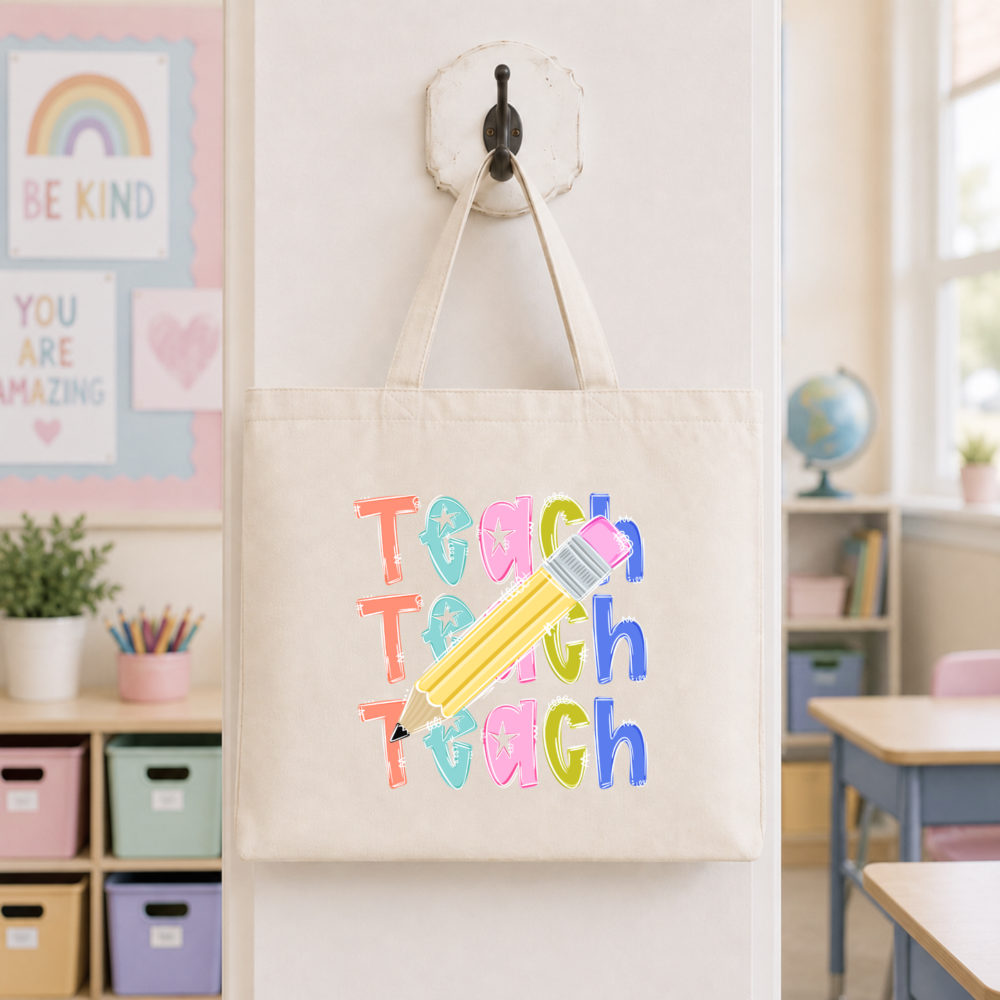 Teach Pencil Tote Bag