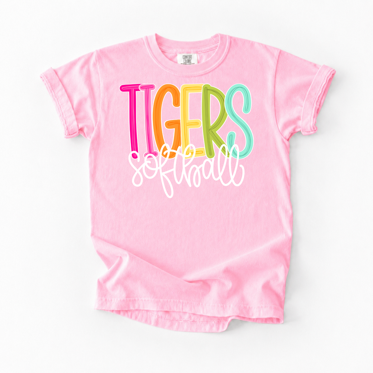 Color Pop-Tigers Softball Tee