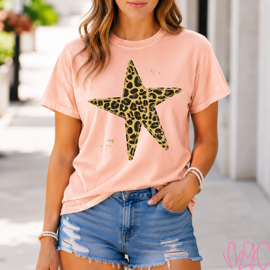 Leopard Star Tee