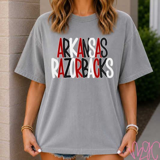 Bubble Arkansas Razorbacks Tee