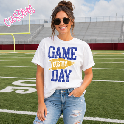 Distressed Game Day-Custom Tee
