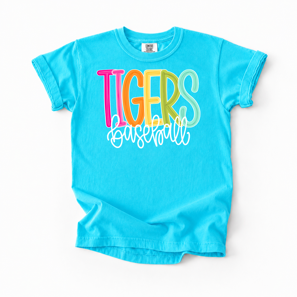 Color Pop-Tigers Baseball Tee