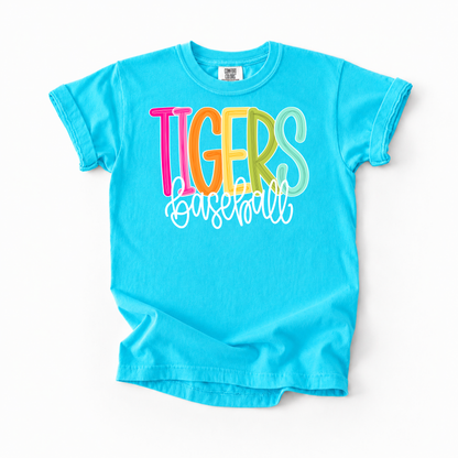Color Pop-Tigers Baseball Tee
