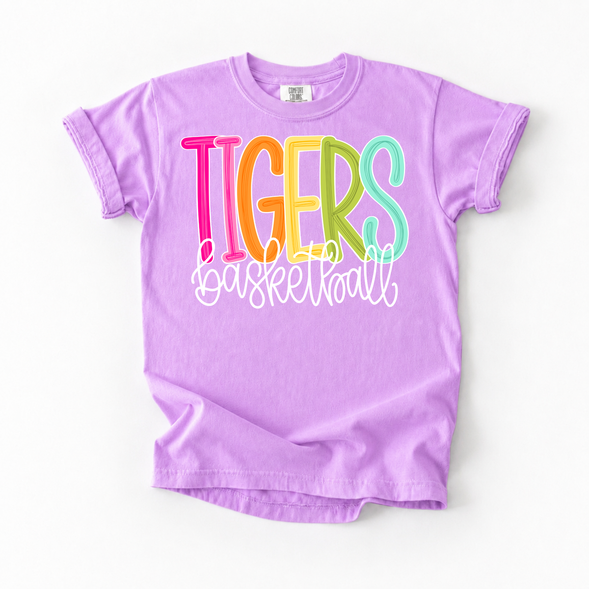 Color Pop-Tigers Basketball Tee