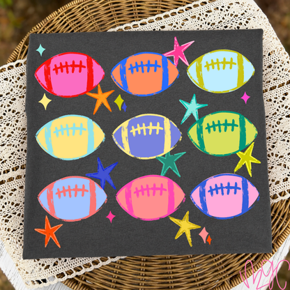 Neon Footballs Tee