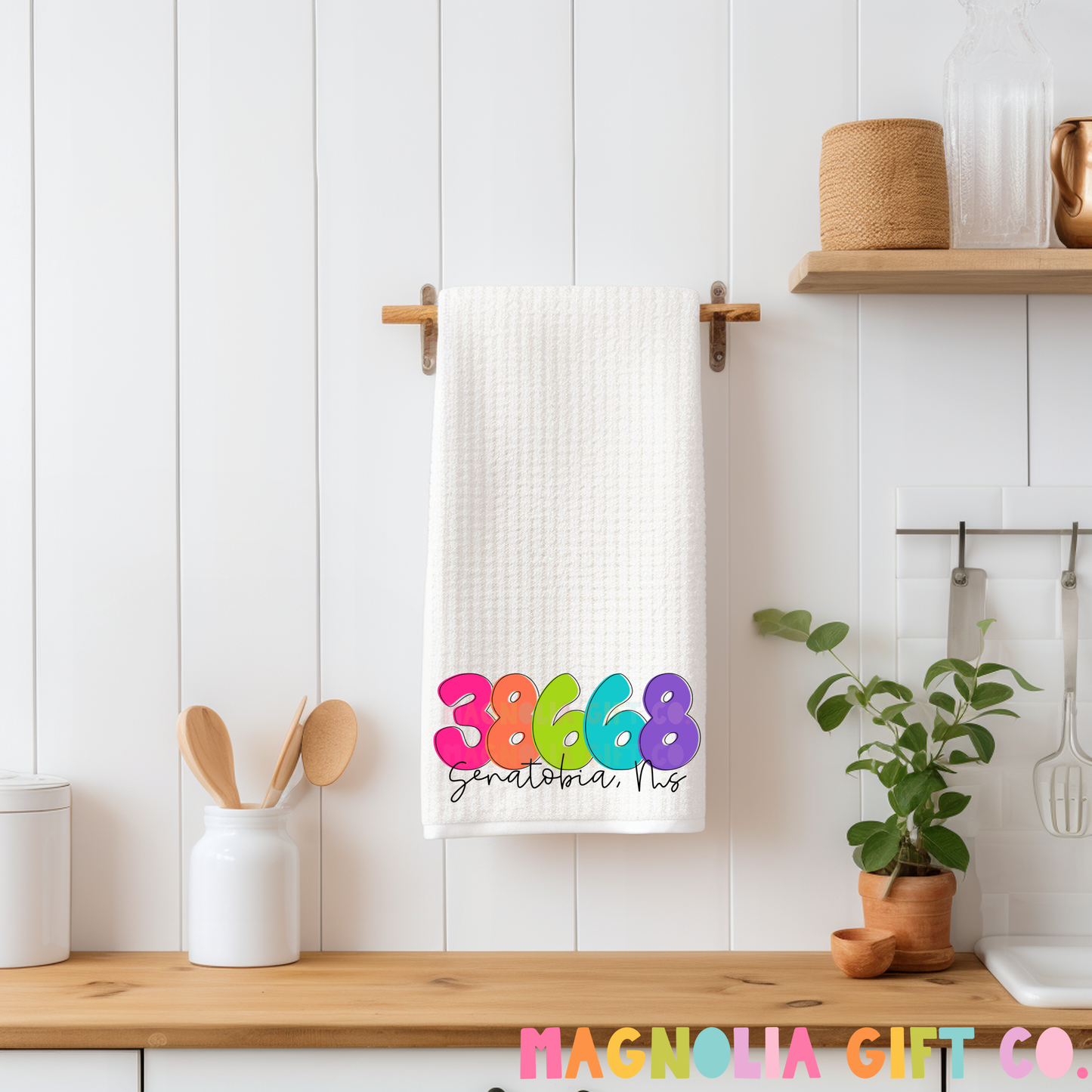 Bright Retro Zip + City Tea Towel