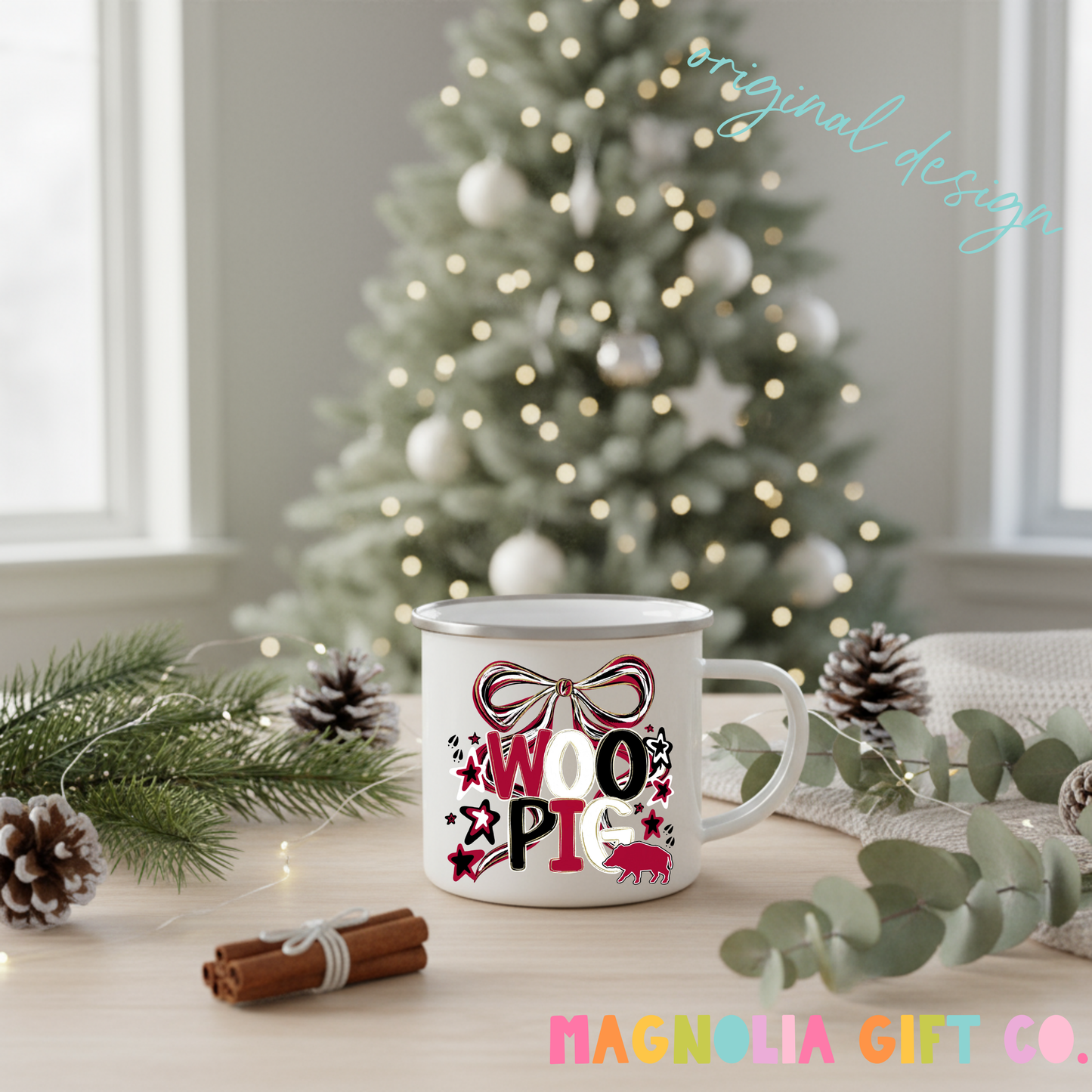 Preppy Woo Pig Coffee Mug