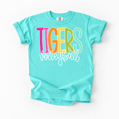 Color Pop-Tigers Volleyball Tee