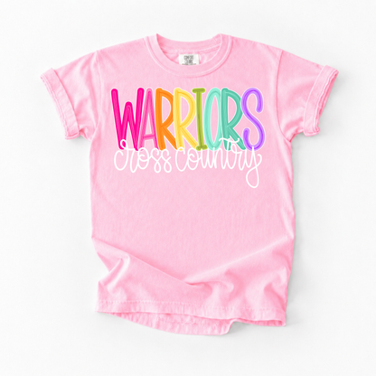 Color Pop-Warriors Cross Country Tee