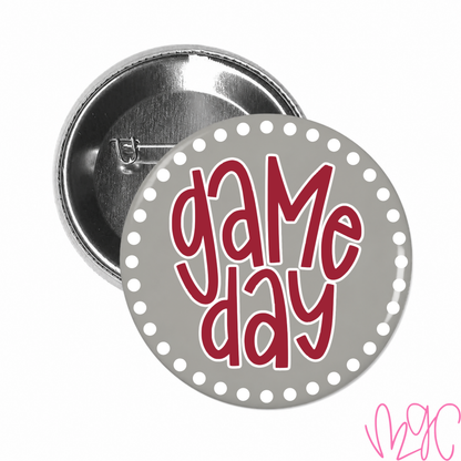 Dotted Game Day-Crimson+Grey