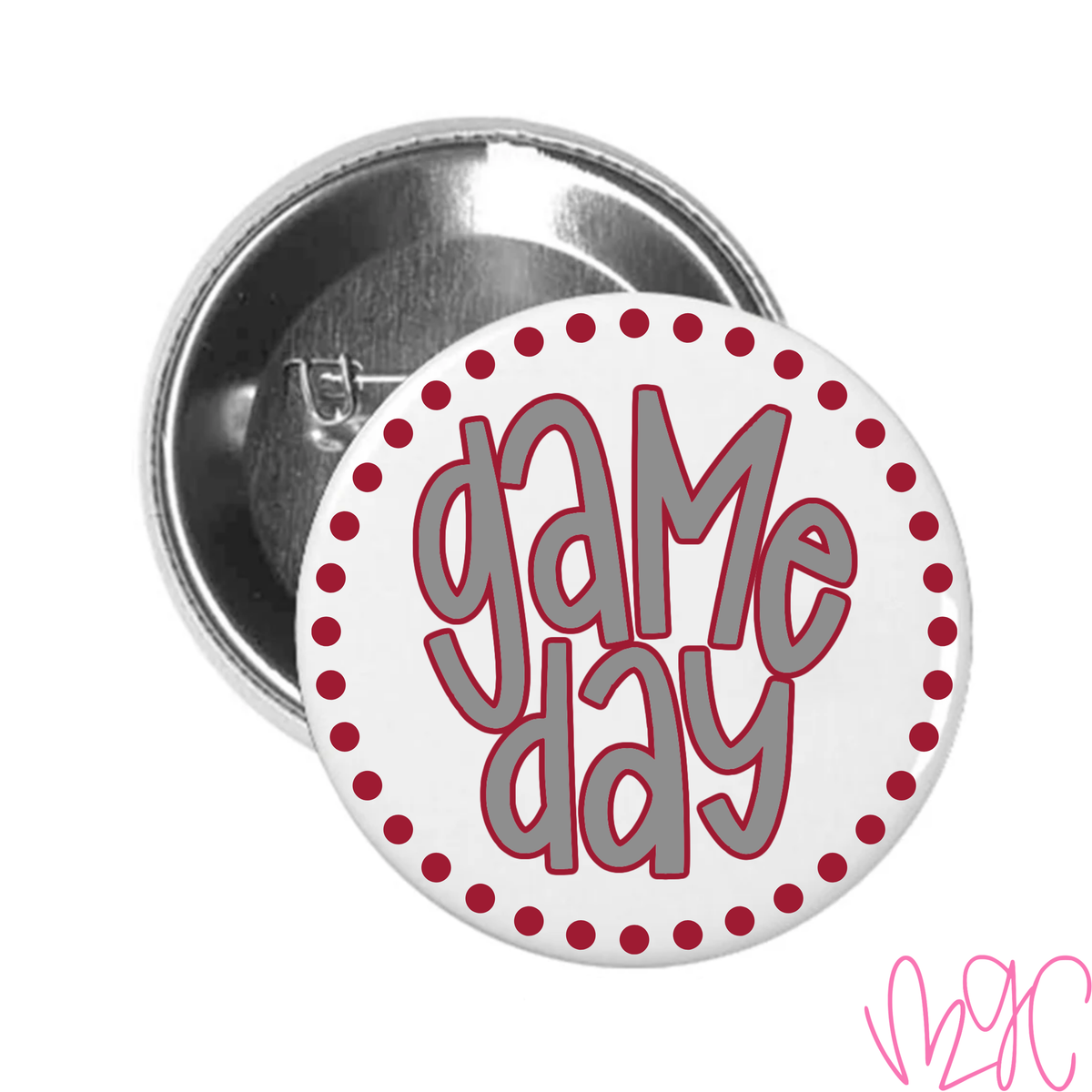 Dotted Game Day-Crimson+Grey