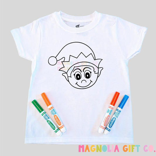 Boy Elf Coloring Tee