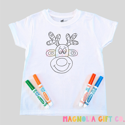 Boy Reindeer Coloring Tee