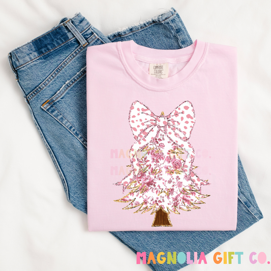 Pink Chinoiserie Tree Tee