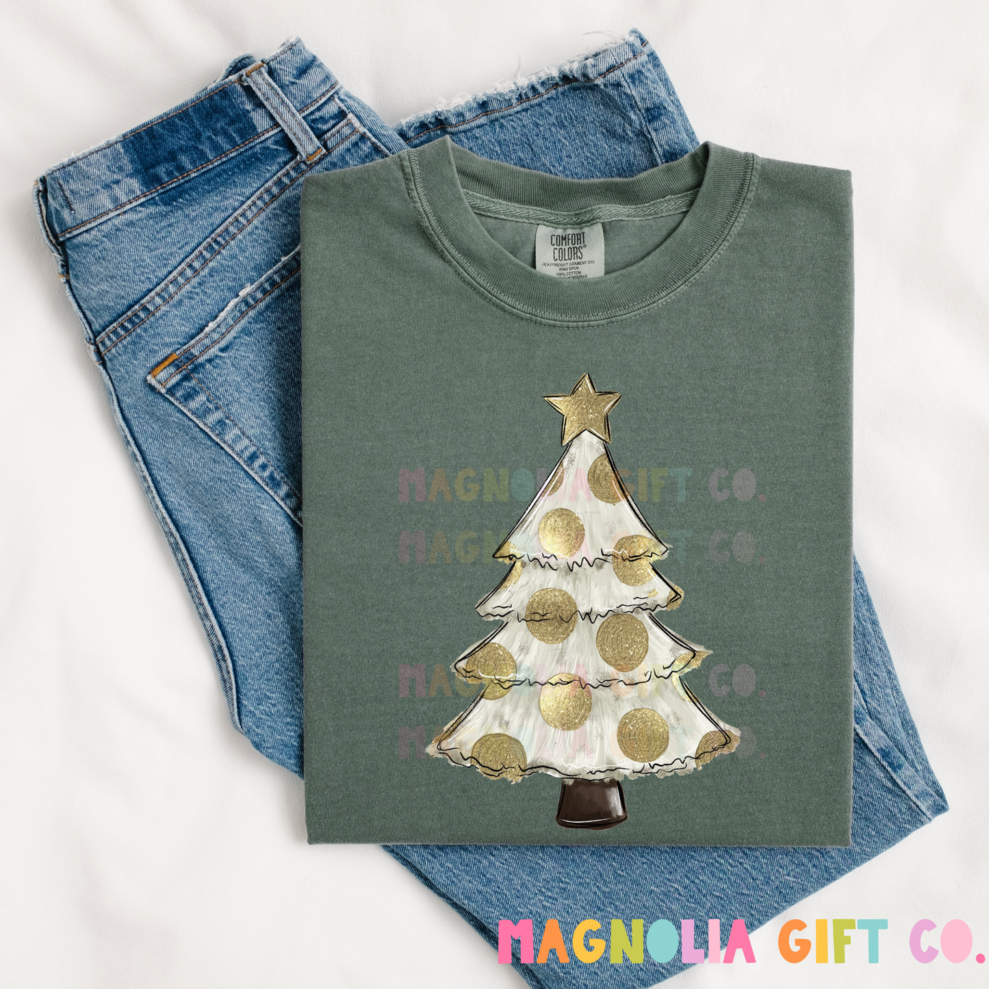 Gold Dot Tree Tee