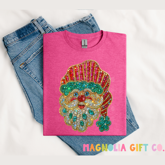 Faux Sequin Santa Tee