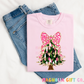 Pink Brushstroke Tree Tee