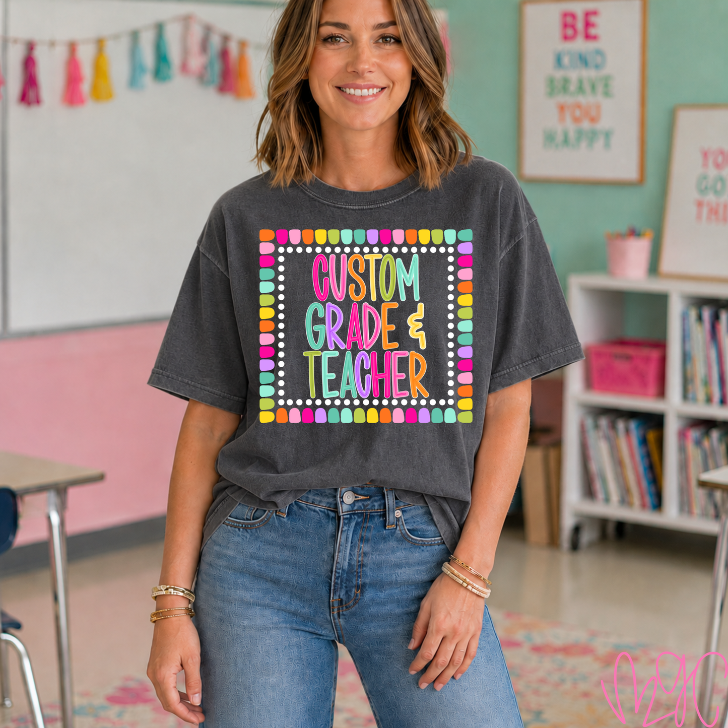 Color Pop-Custom Grade + Teacher Tee