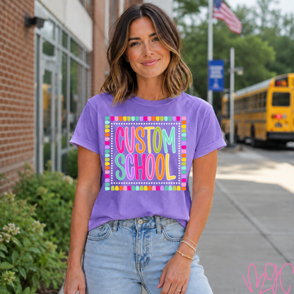 Color Pop-Custom School Tee
