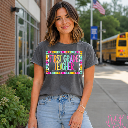 Color Pop-Custom Grade + Teacher Tee