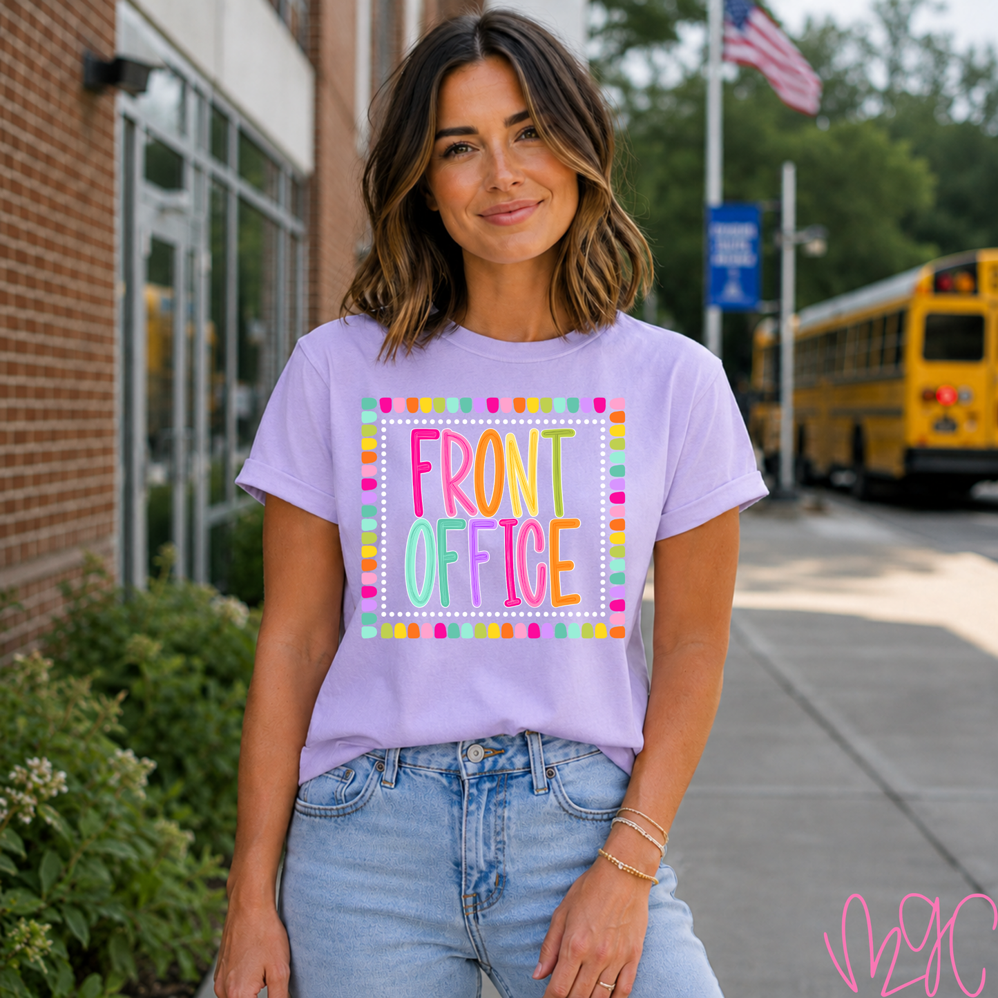 Color Pop-Front Office Tee
