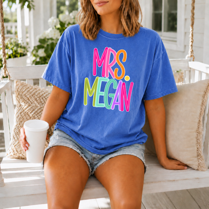 Color Pop-Custom Name Tee