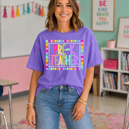 Color Pop-Custom Grade + Teacher Tee