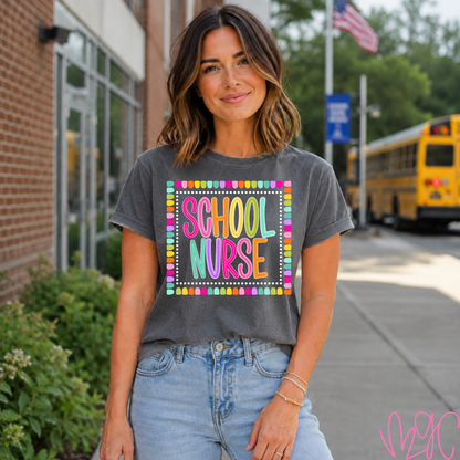 Color Pop-School Nurse Tee