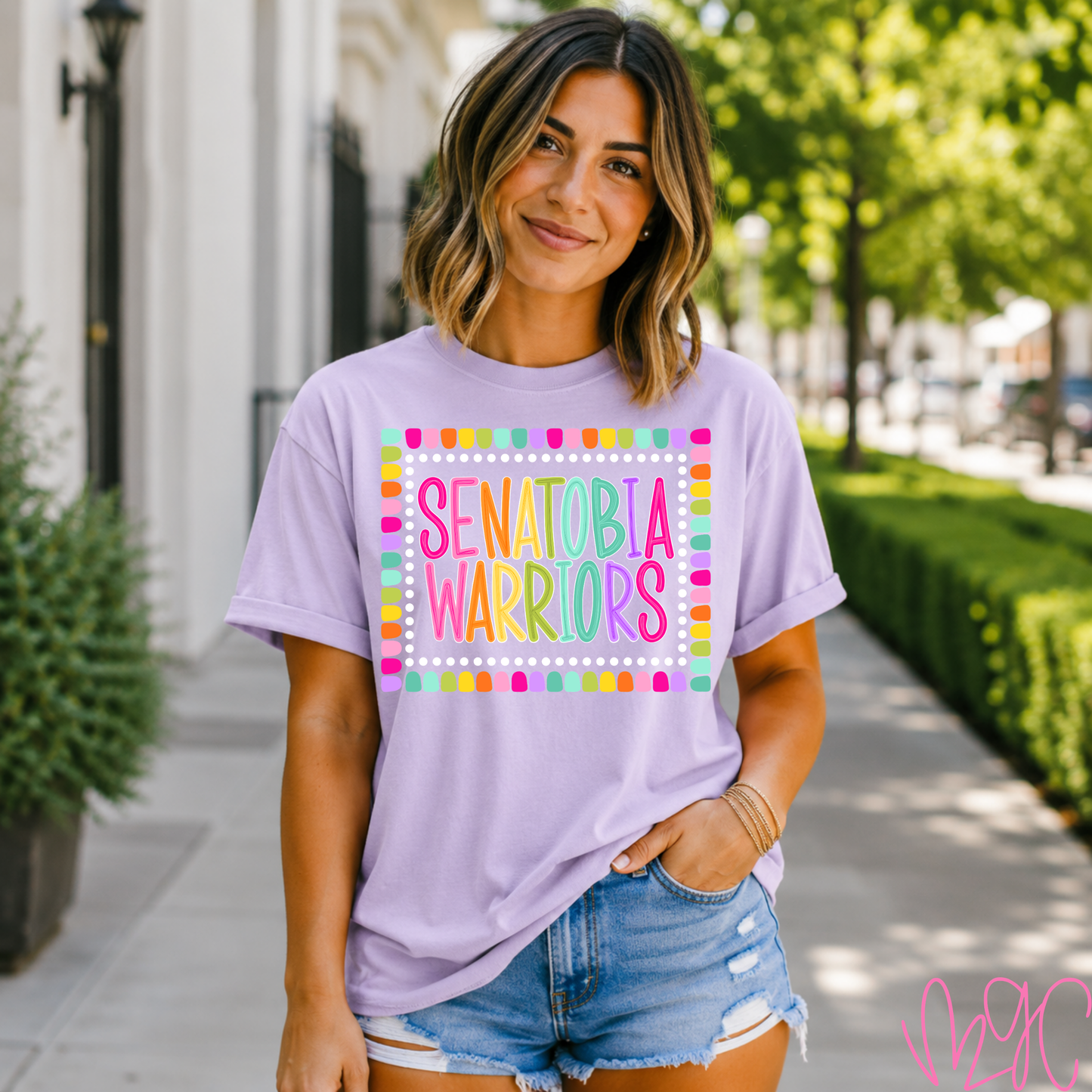 Color Pop-Custom School + Mascot Tee