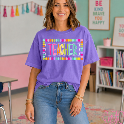 Color Pop-Teacher Tee