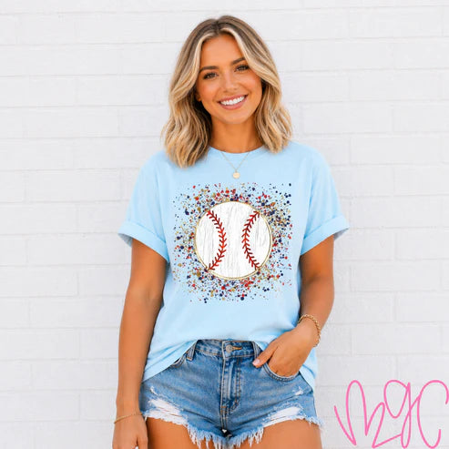 Confetti Baseball Tee