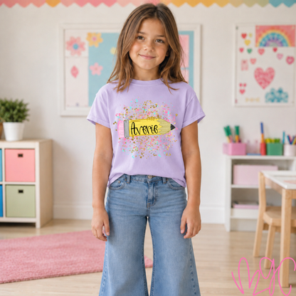 Confetti Pencil Name Tee