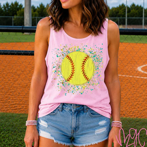 Confetti Softball Tee