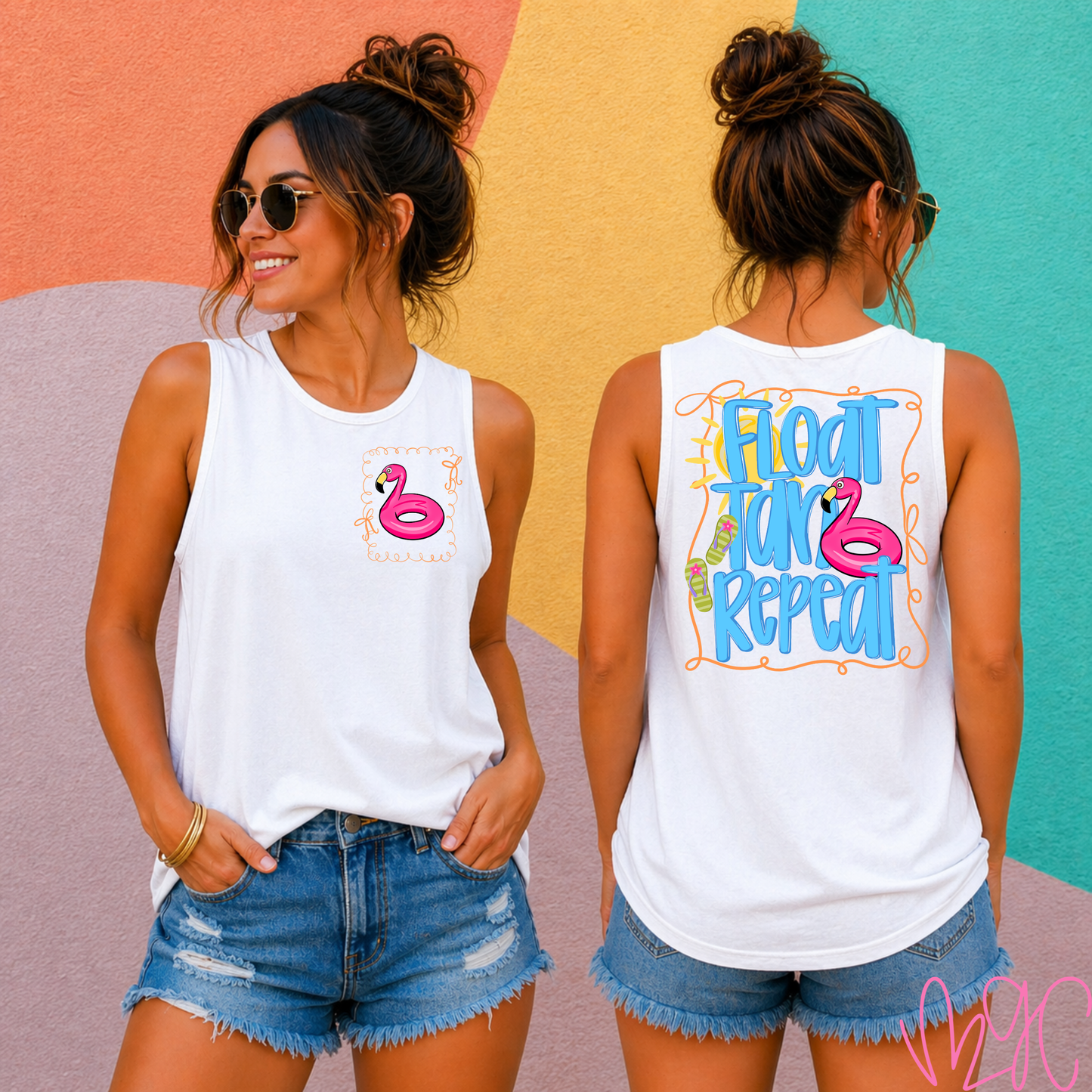 Float-Tan-Repeat Tee