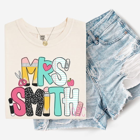 Custom Teacher Name Tee