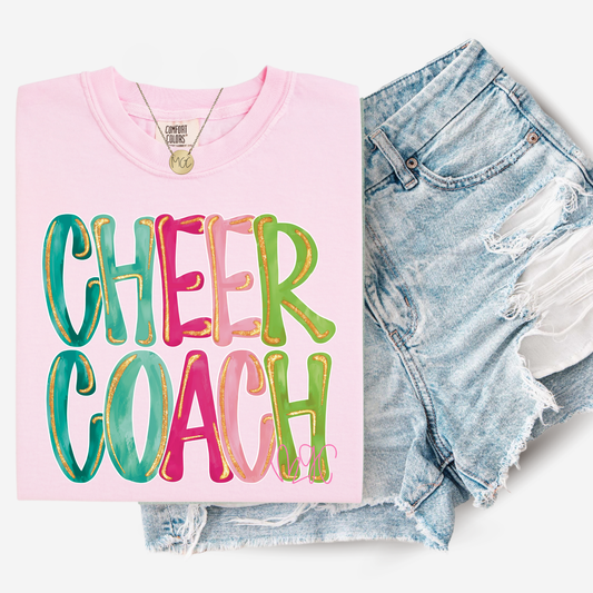 Glitter Pop Cheer Coach Tee