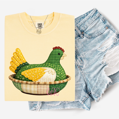 Patchwork Chicken Tee