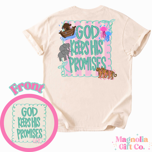 God Keeps His Promises (Pink) Tee