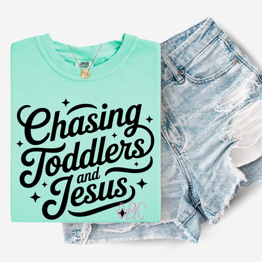 Chasing Toddlers & Jesus Tee