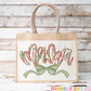 Floral Name Tote Bag