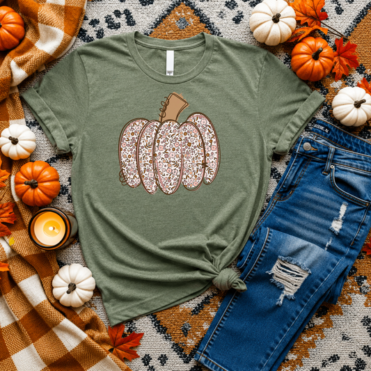 Floral Pumpkin Tee