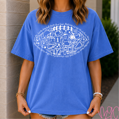 Football Doodles Tee