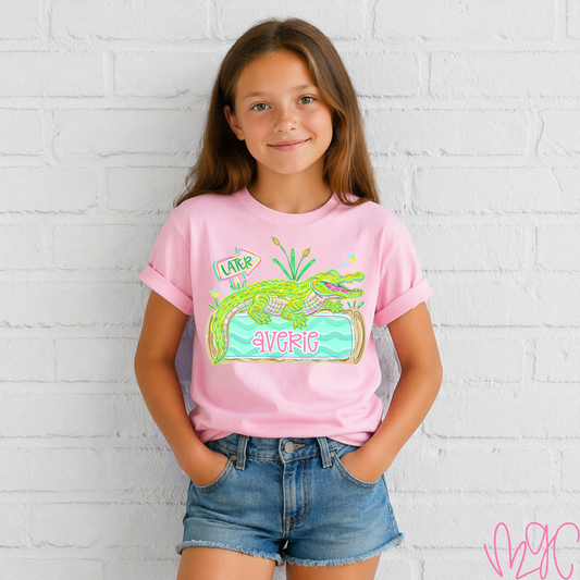 Gator Name (Girls) Tee