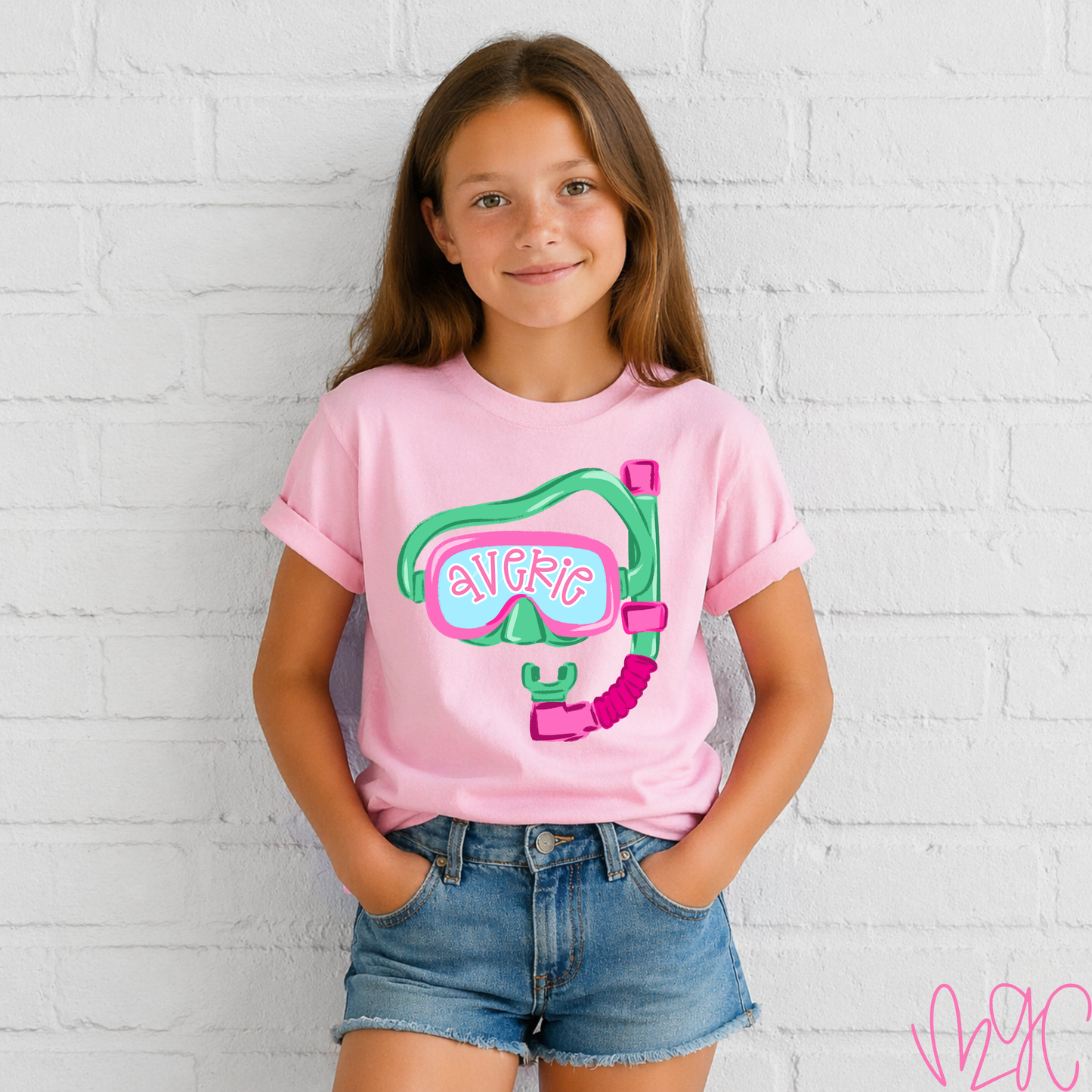 Pink Goggles Name Tee