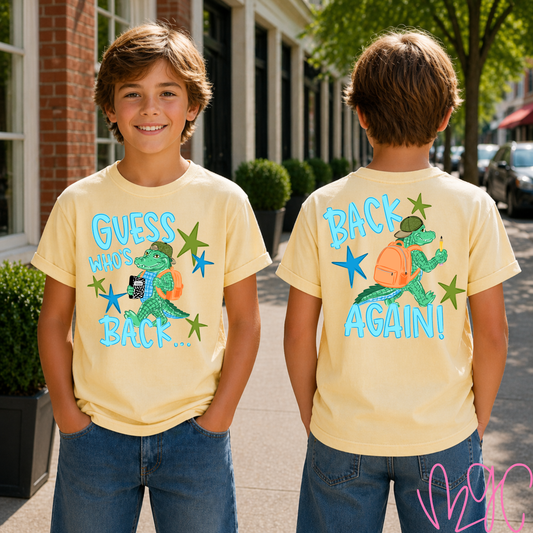 Guess Who's Back-Blue Tee