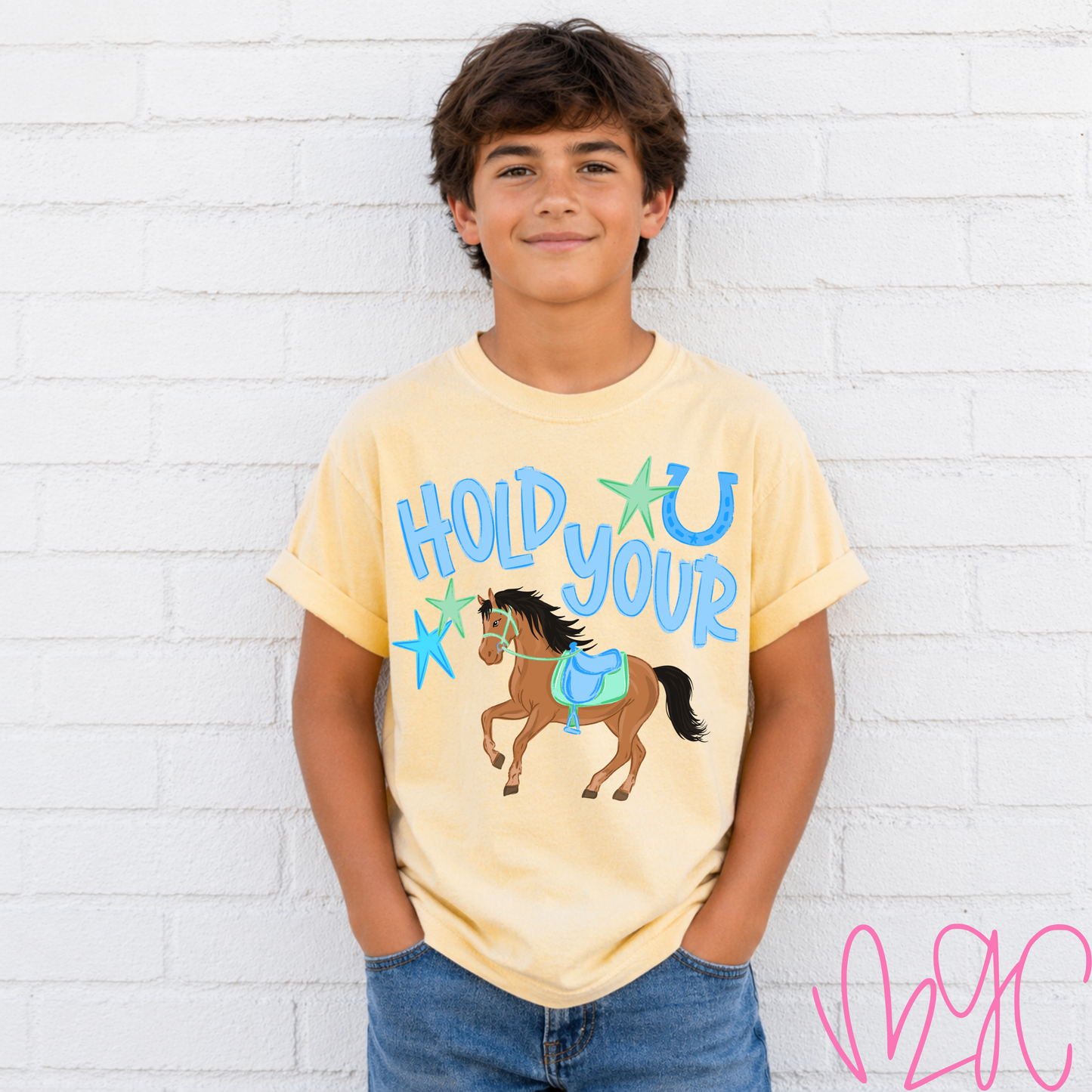 Hold Your Horses (Blue) Tee