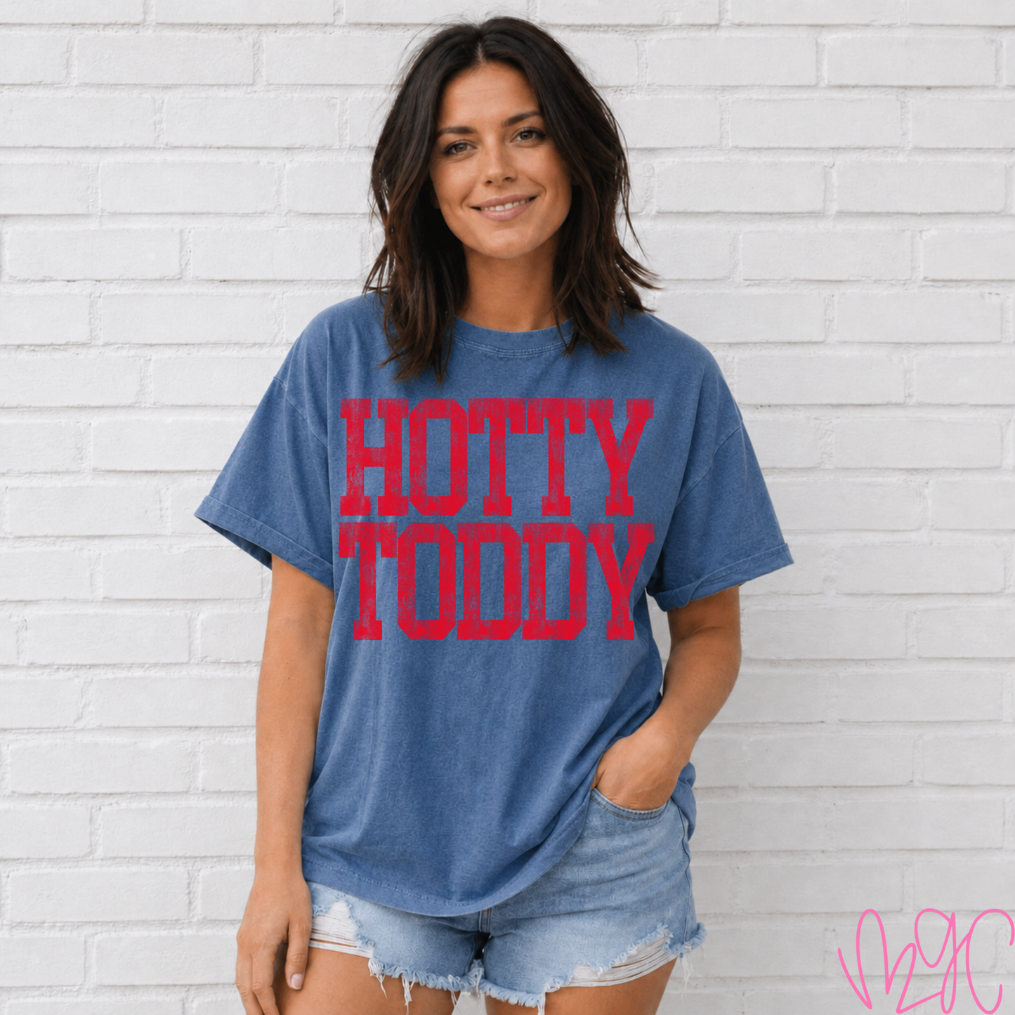 Distressed Hotty Toddy Tee (Red)