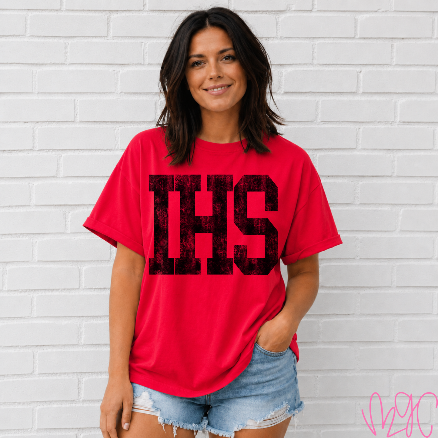 Distressed IHS Tee (Black)