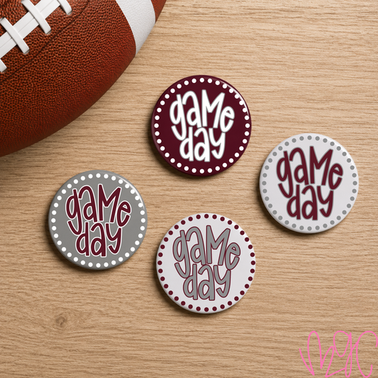 Dotted Game Day-Maroon+Grey