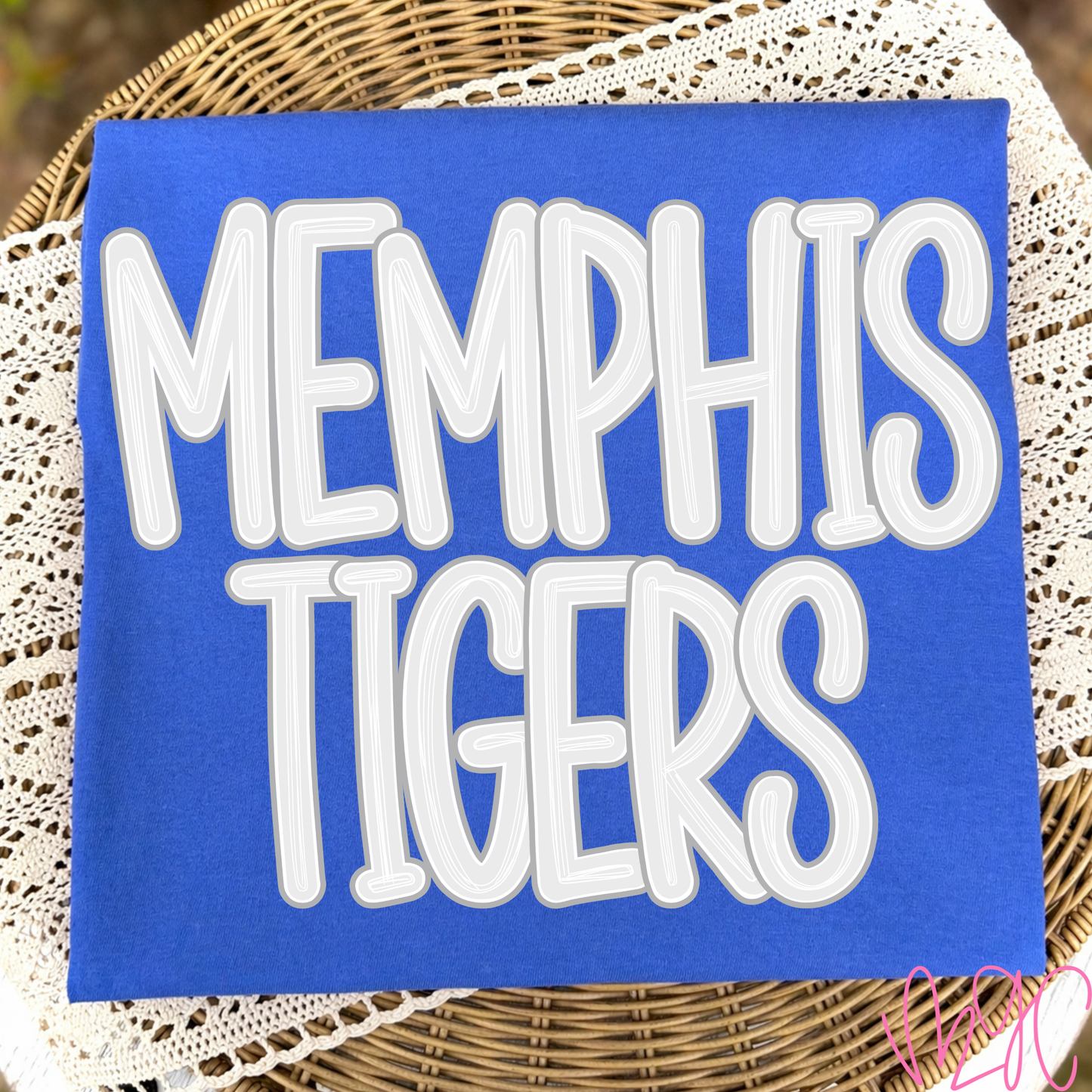 Outline Bubble-Memphis Tigers (Grey)